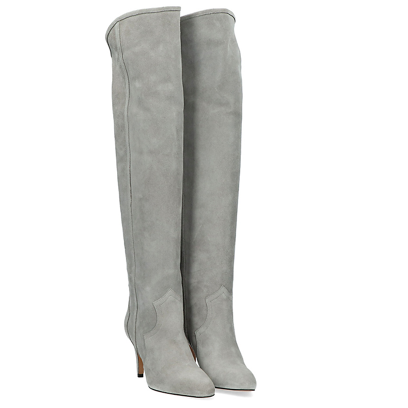 dune grey suede boots