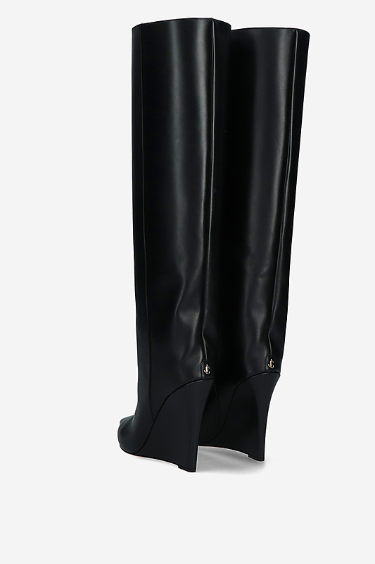 jimmy choo black leather boots