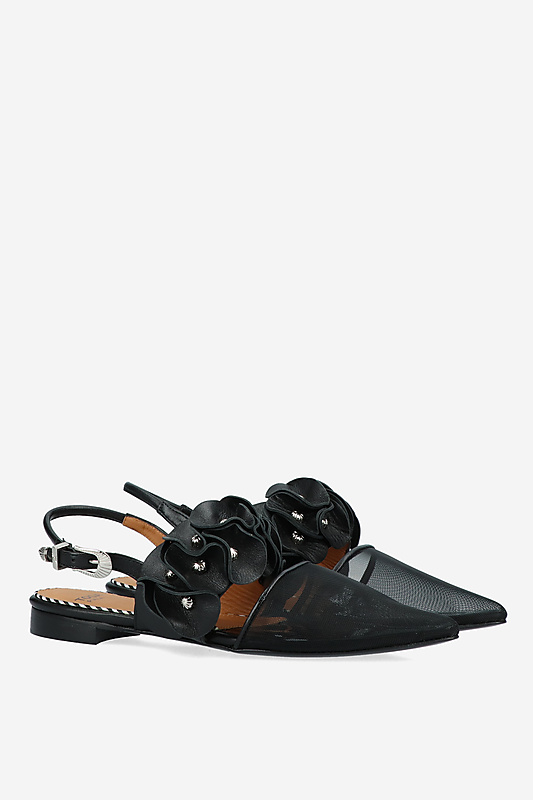 フラットシューズ Slingbacks Aj1398 - Toga Pulla - Leather - Black Slingbacks Aj1398 - Toga Pulla - Leather - Black