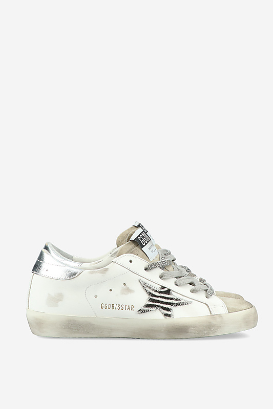 スニーカー Golden  (GWF00126 F007598 81225 WHITE BLUE SILVER) Golden Goose sneakers Running Sole met zilveren ster blauw