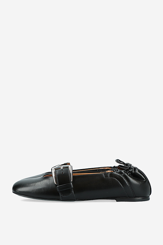 靴 GANNI Scrunchle Ballerina SugarPlum 38 GANNI Women's' Scrunchie Ballerina Flats in Silver | LN-CC®