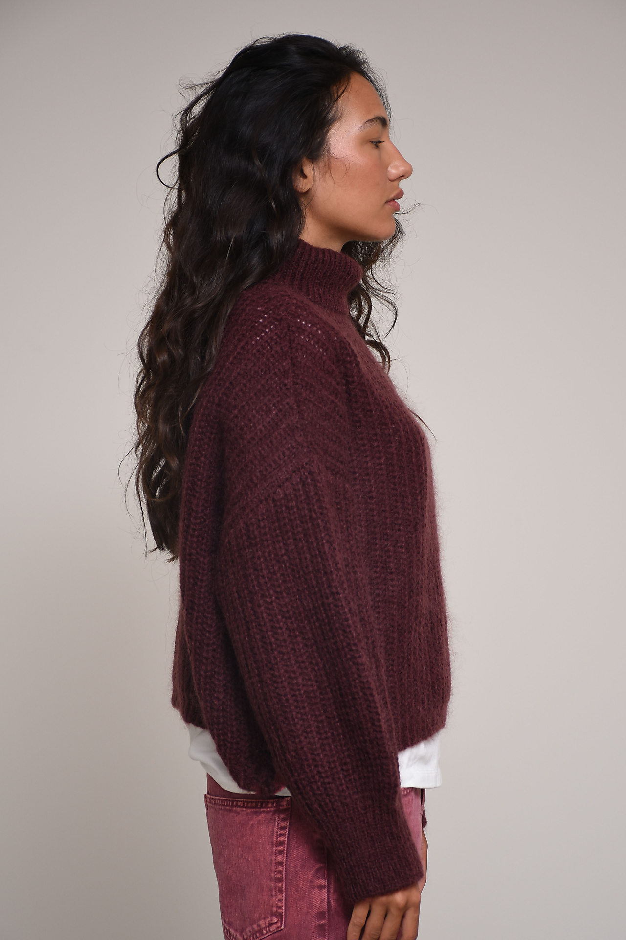 Coatigan Sweaters Bordeaux