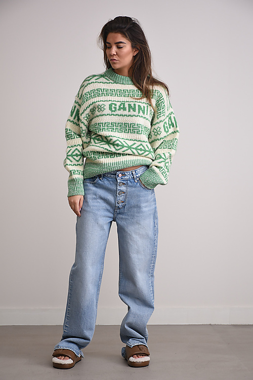 Ganni Sweaters Groen