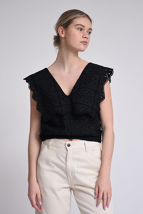 Ganni Tops Zwart