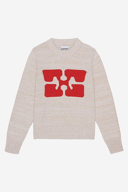 Ganni Sweaters Beige