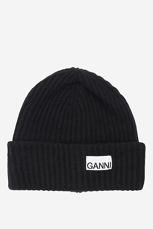 Ganni Hats Black
