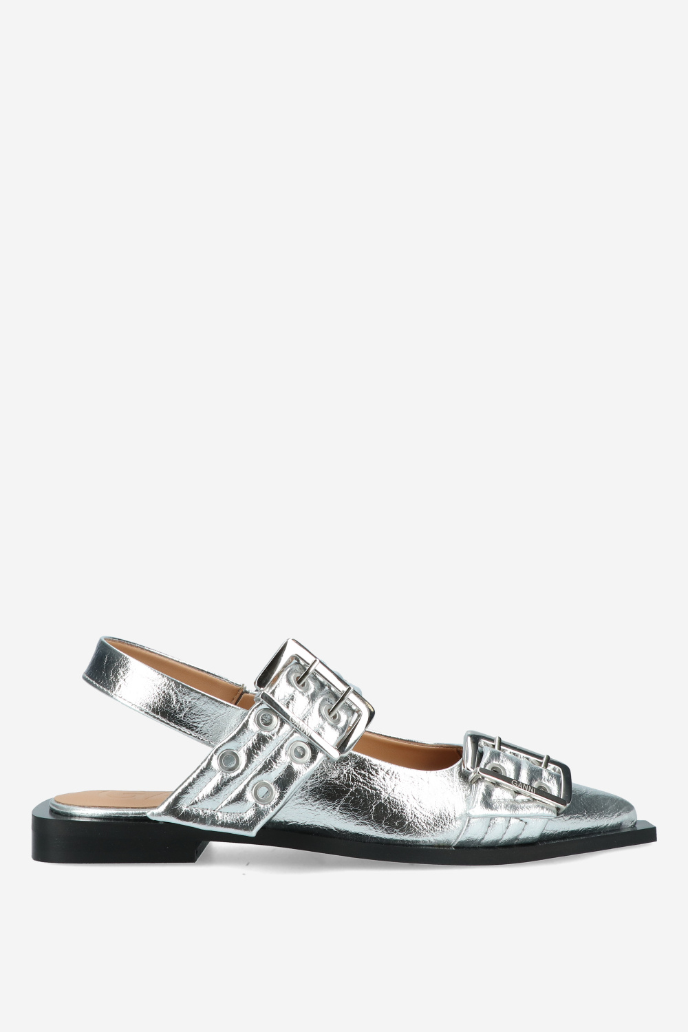 Ganni Ballerinas Silver