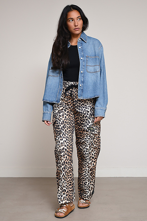 Ganni Trousers Animal print