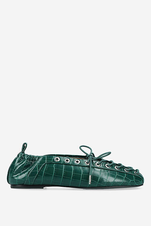 Ganni Ballerina's Groen