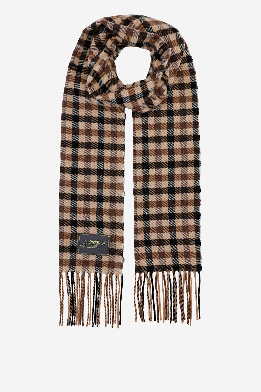 Ganni Scarfs Brown