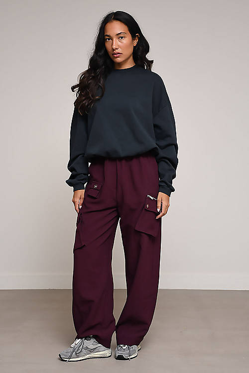 Ganni Trousers Bordeaux