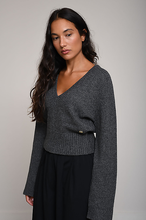Ganni Sweaters Grey