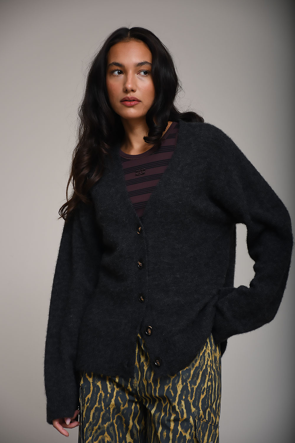 Ganni Cardigans Black