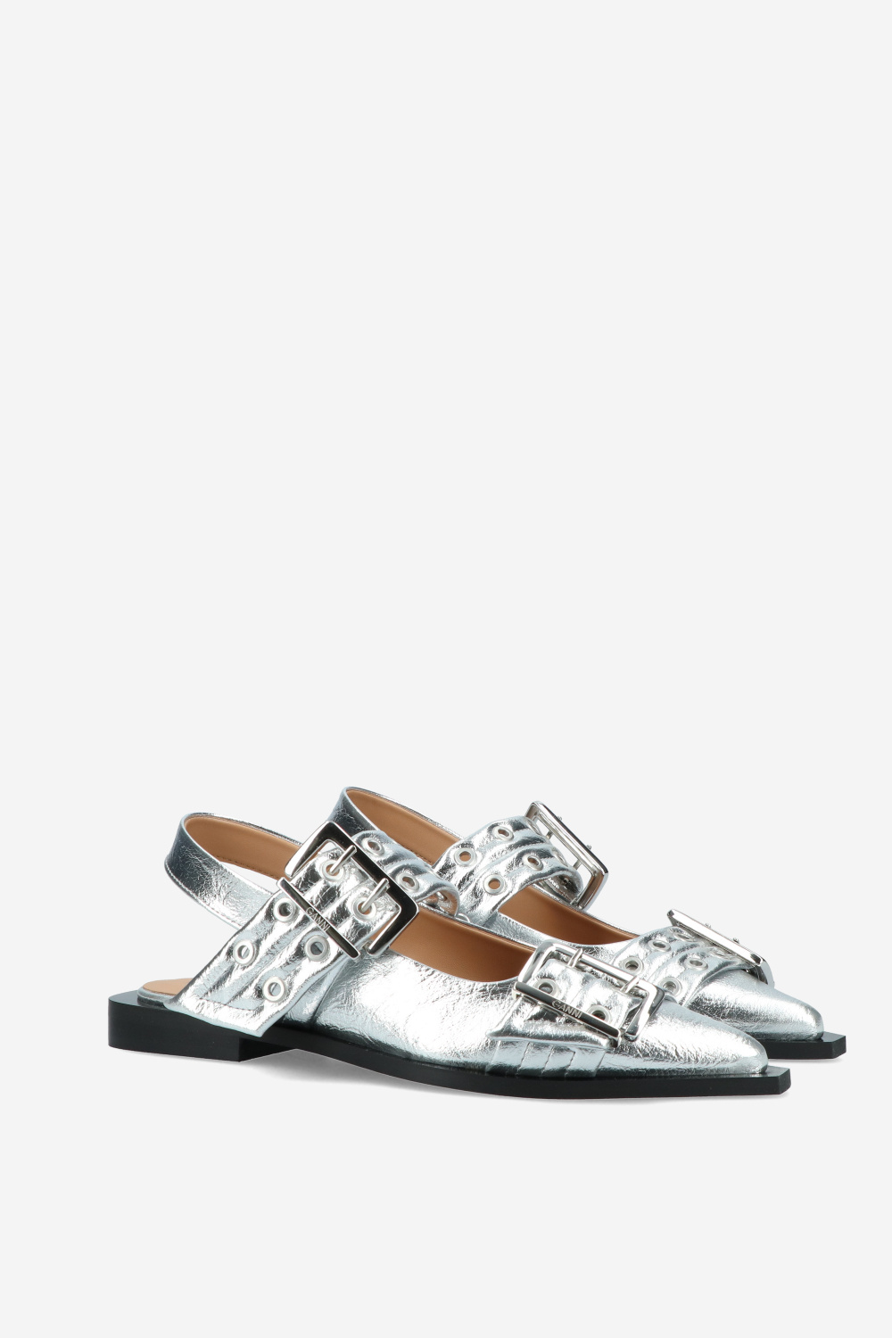 Ganni Ballerinas Silver