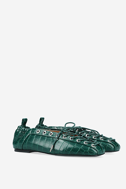 Ganni Ballerina's Groen