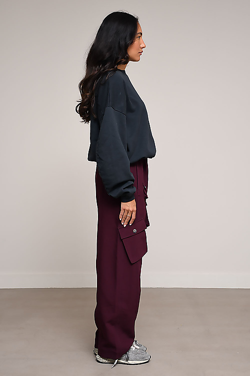 Ganni Trousers Bordeaux