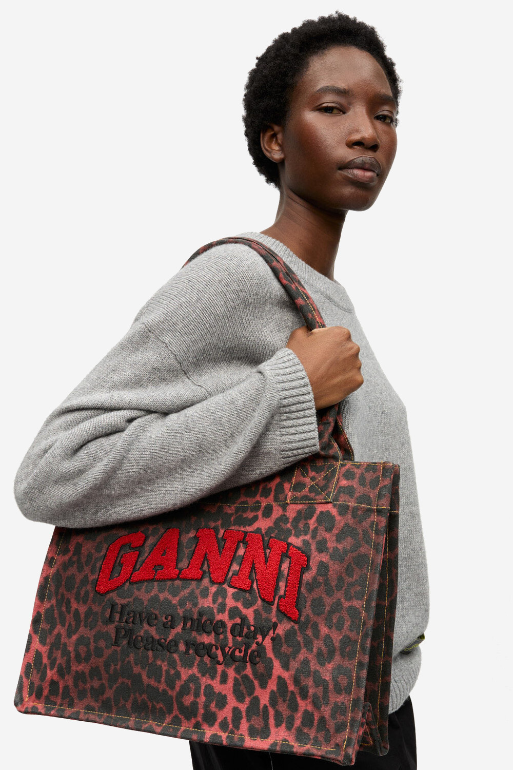 Ganni Shopper Dierenprint