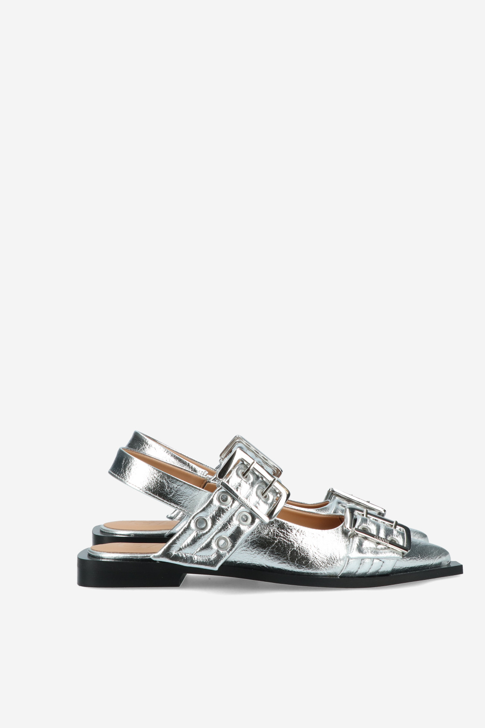 Ganni Ballerinas Silver