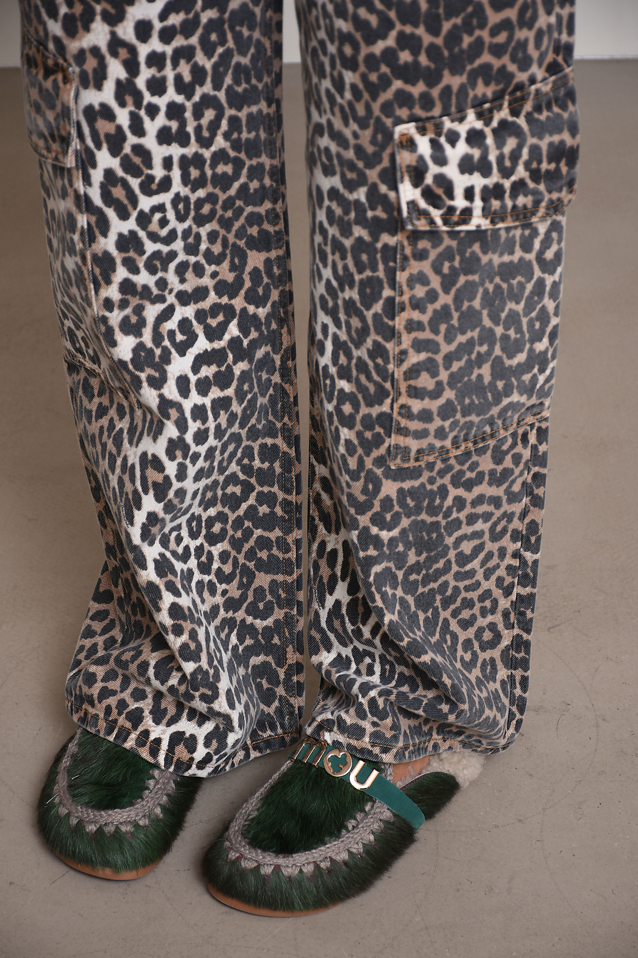 Ganni Jeans Dierenprint