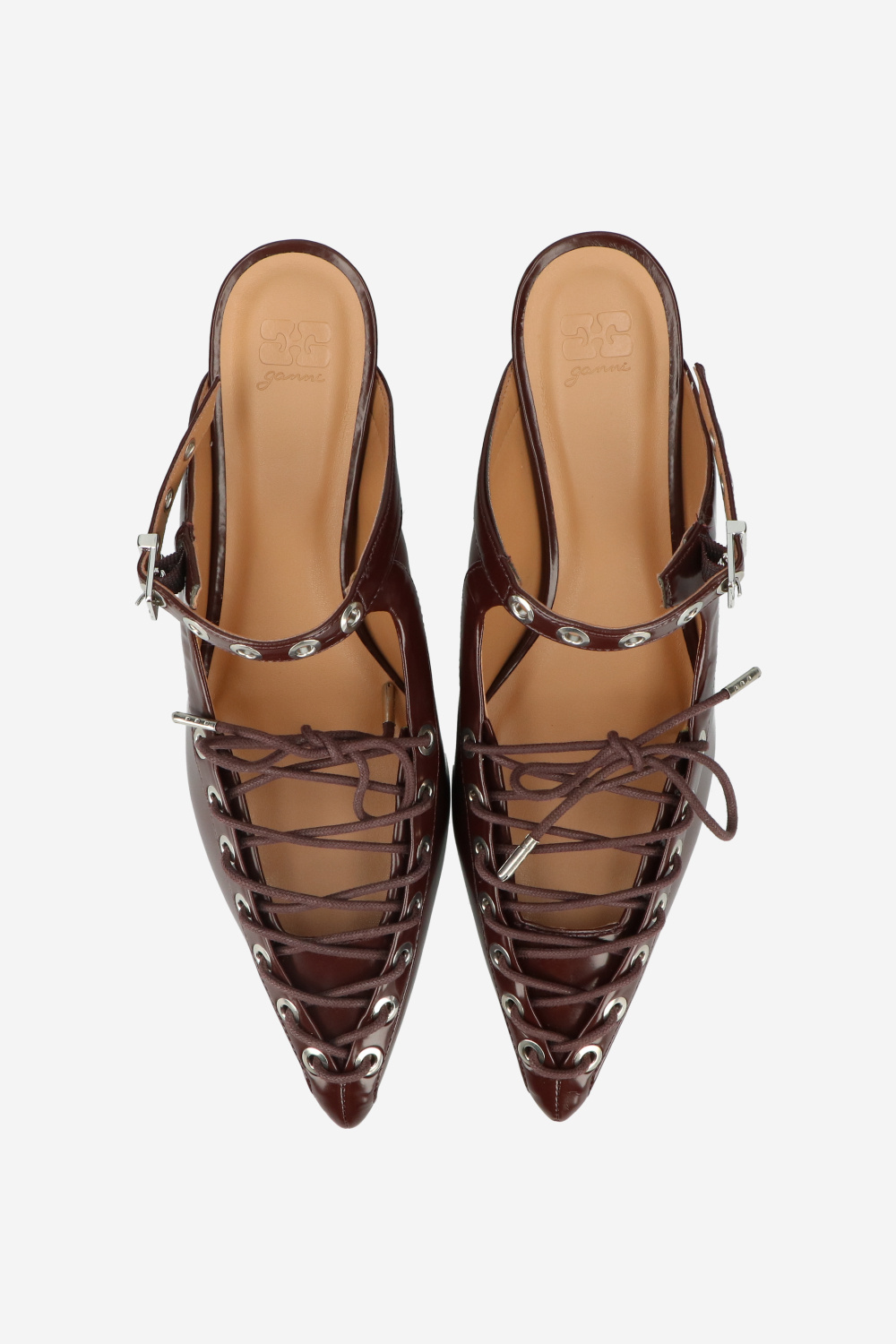 Ganni Mules Bordeaux