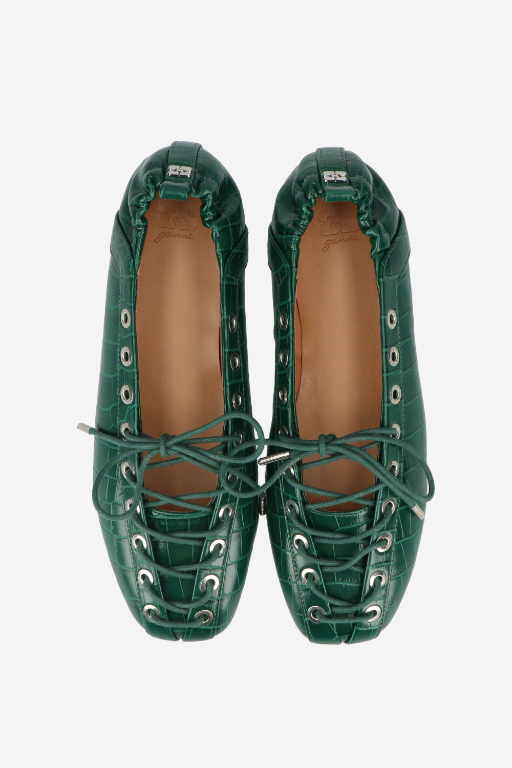 Ganni Ballerina's Groen