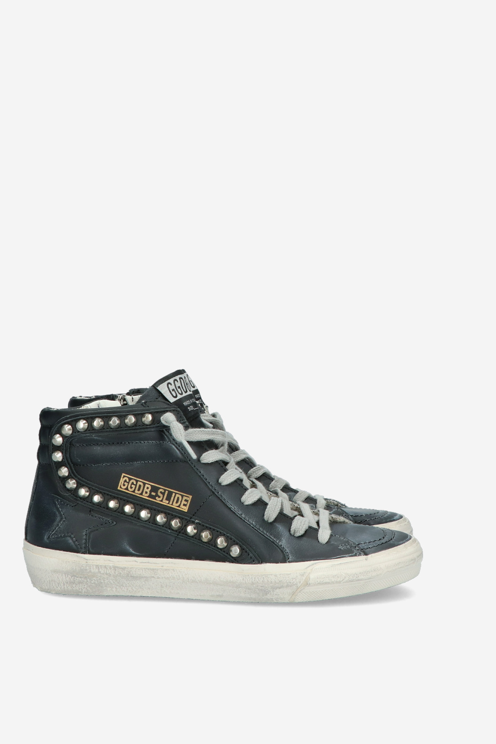 golden goose sneakers black and white