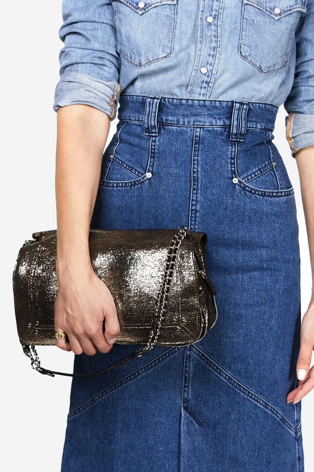 Jerome Dreyfuss Schoudertas Metallic