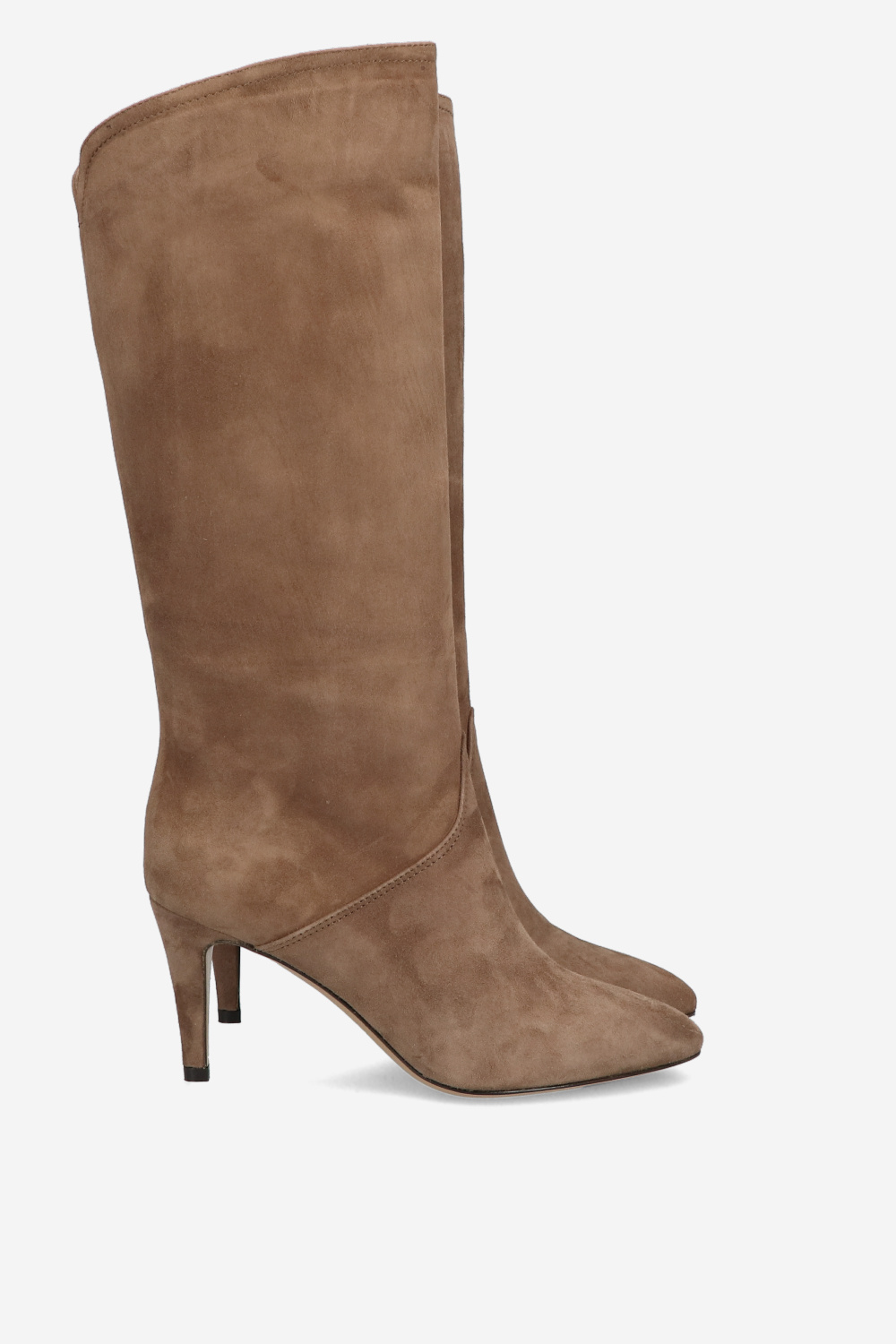 brown suede pointed toe boots