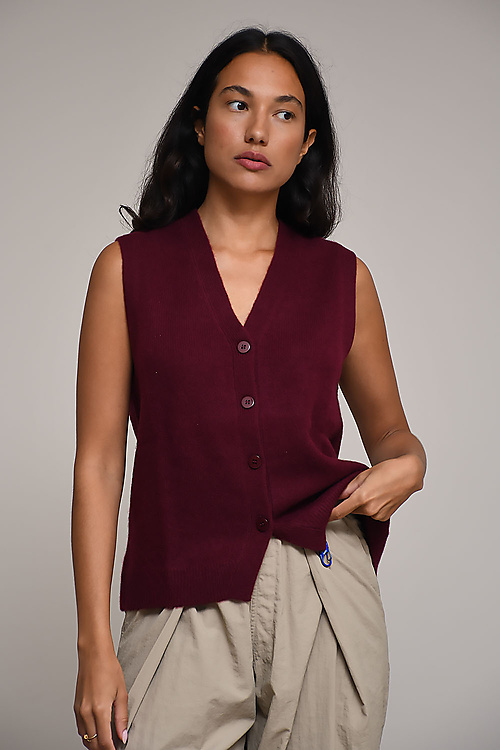 Les tricots de lea Gilets Bordeaux