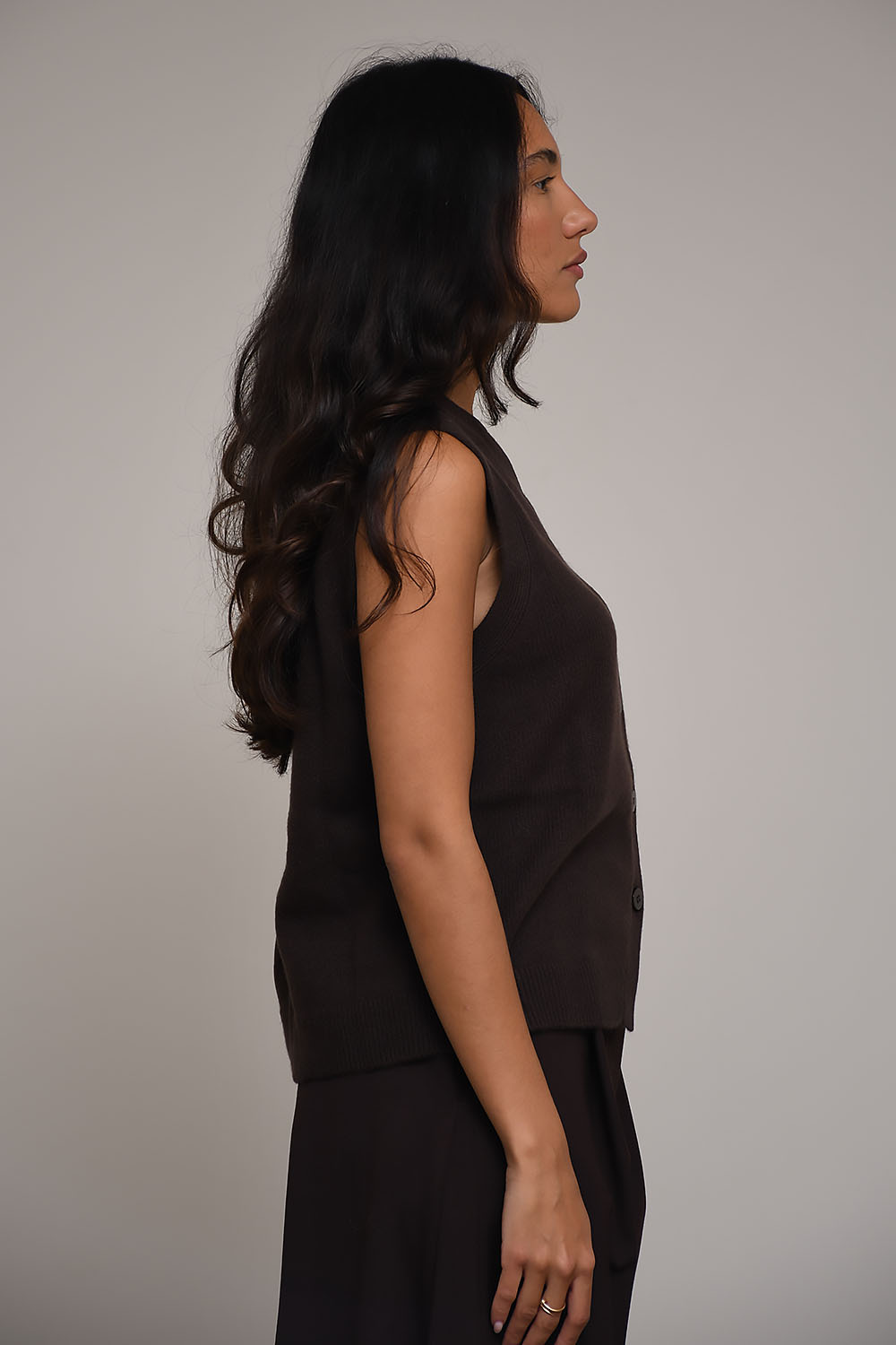 Les tricots de lea Vest Brown