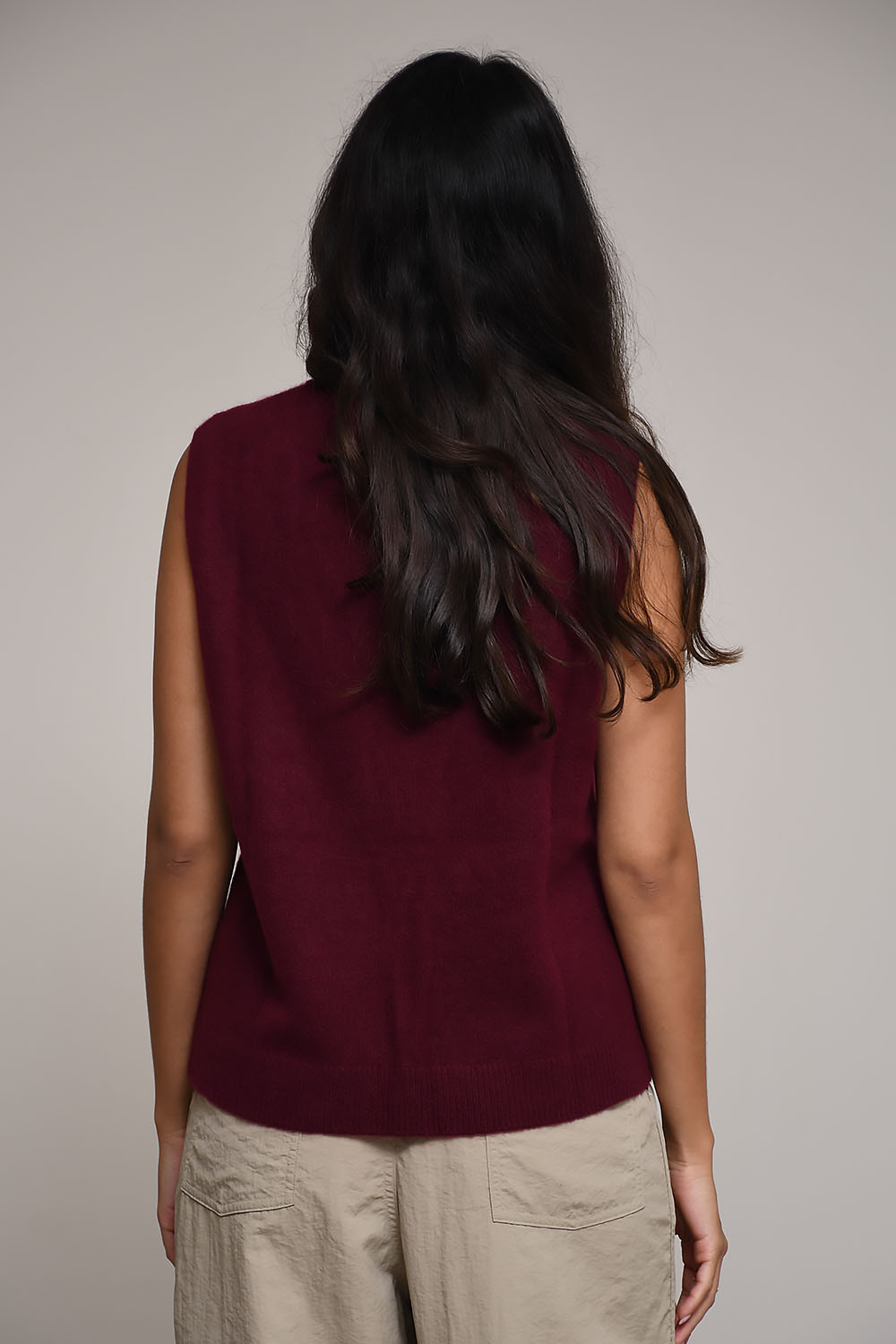 Les tricots de lea Vest Bordeaux