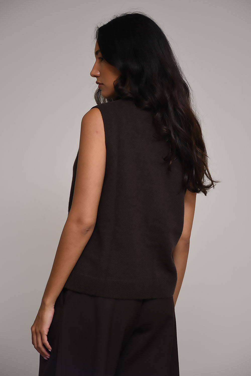 Les tricots de lea Vest Brown