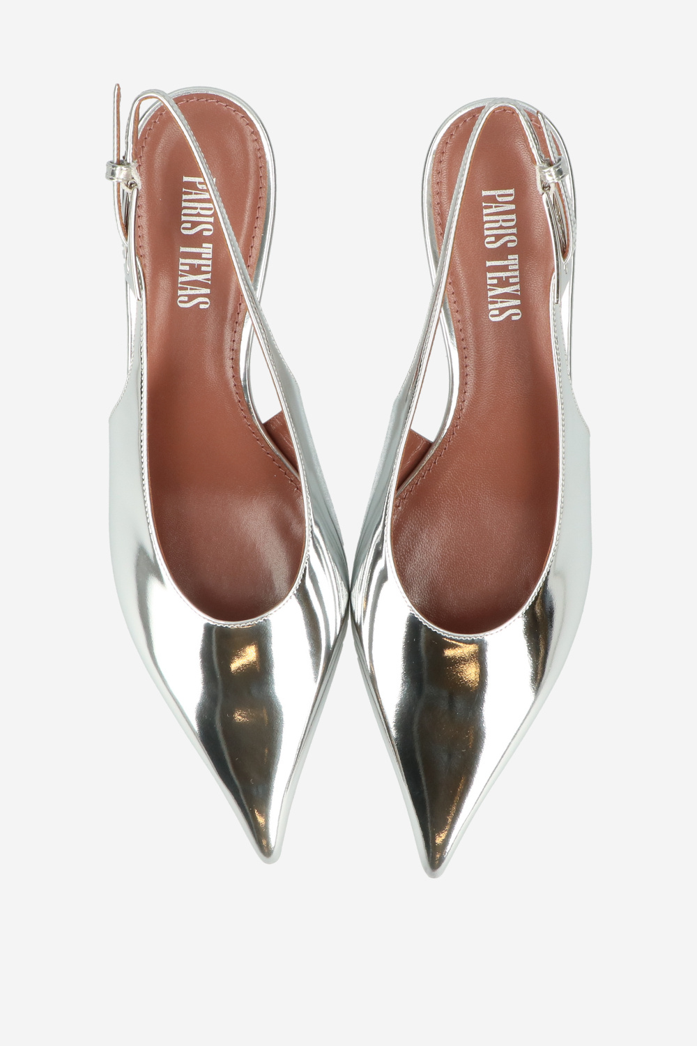 Paris Texas Slingbacks Silver