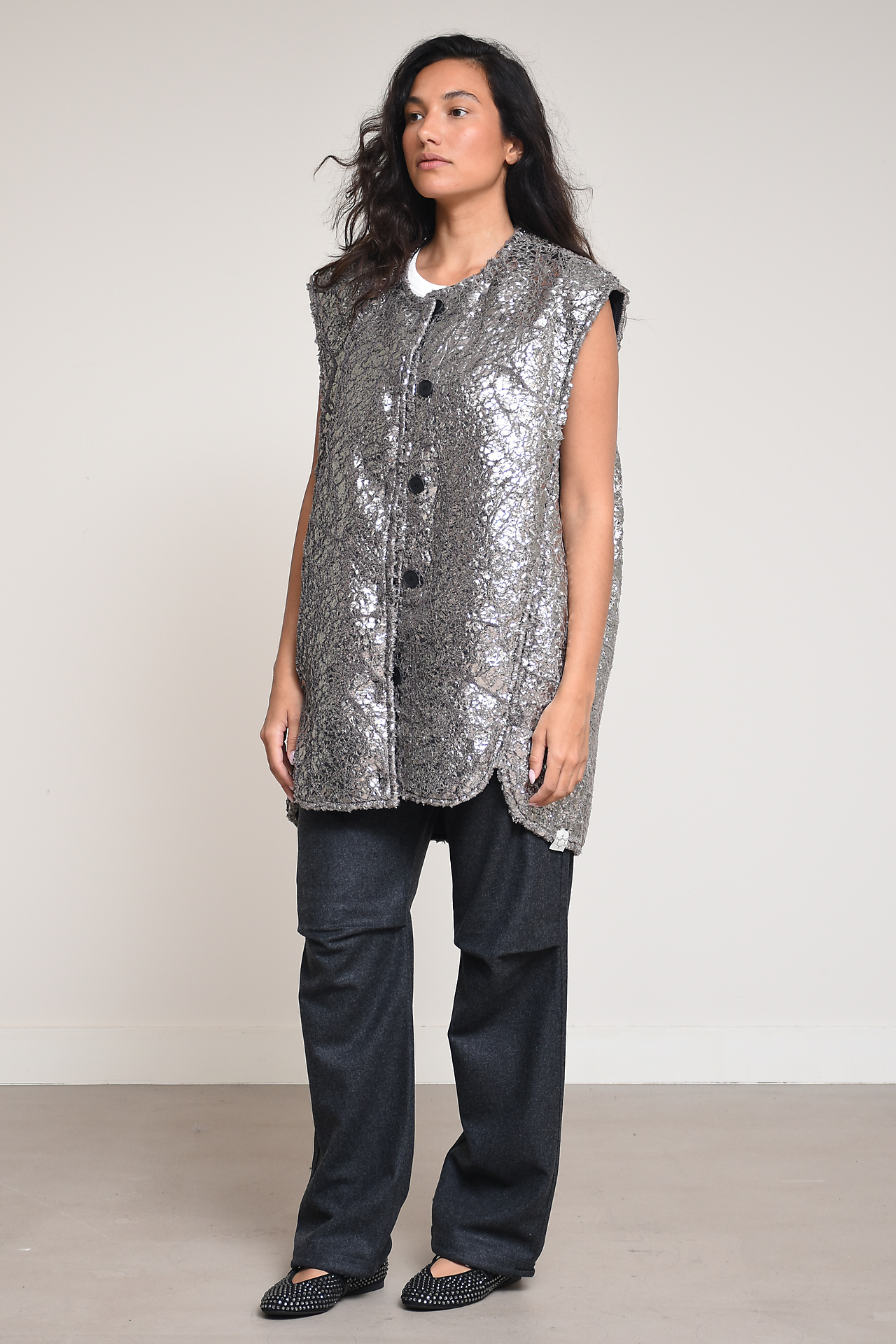 T_COAT Vest Silver