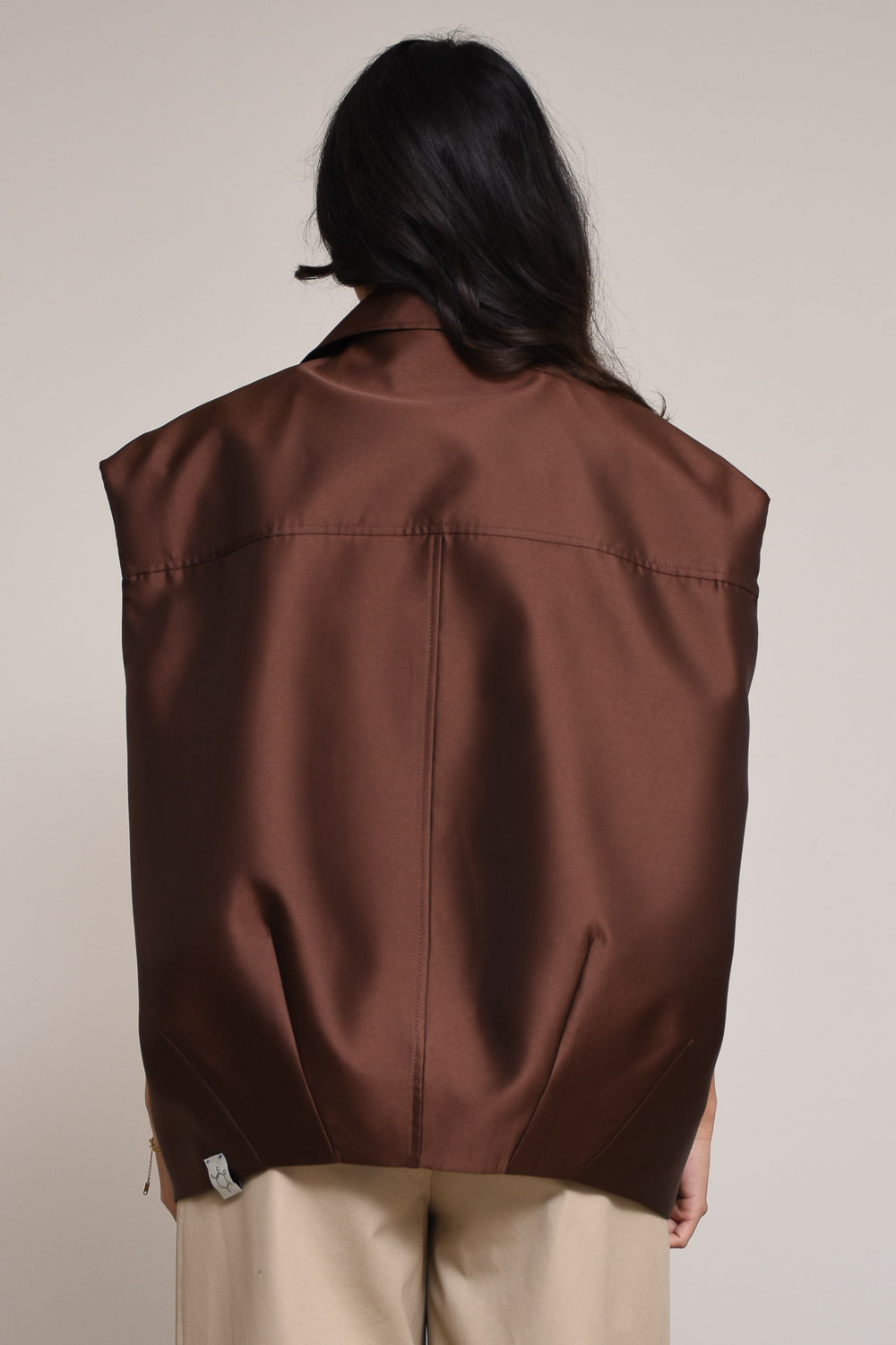 T_COAT Vest Brown